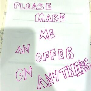 Please make me an offer on any of my products I am looking to sell!! Thank U